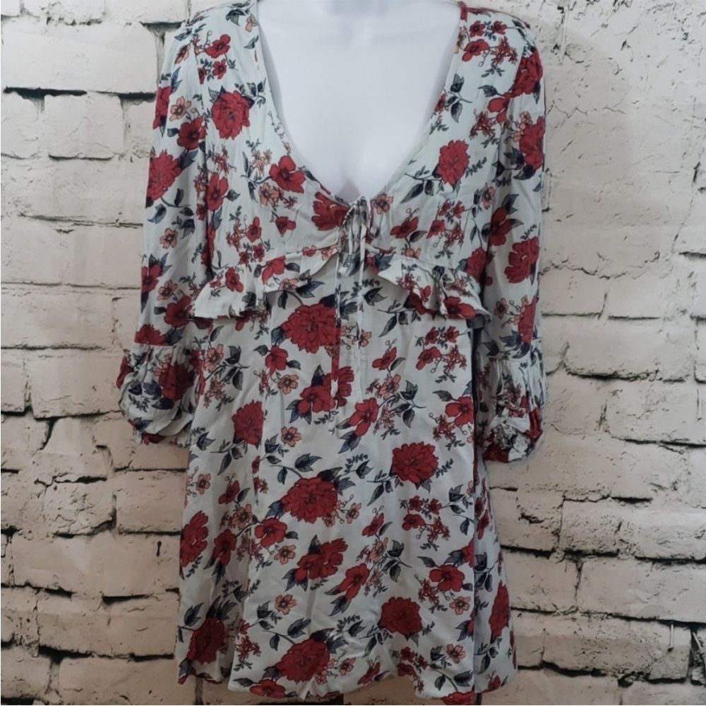 NWT American Eagle Floral baby blue mini dress